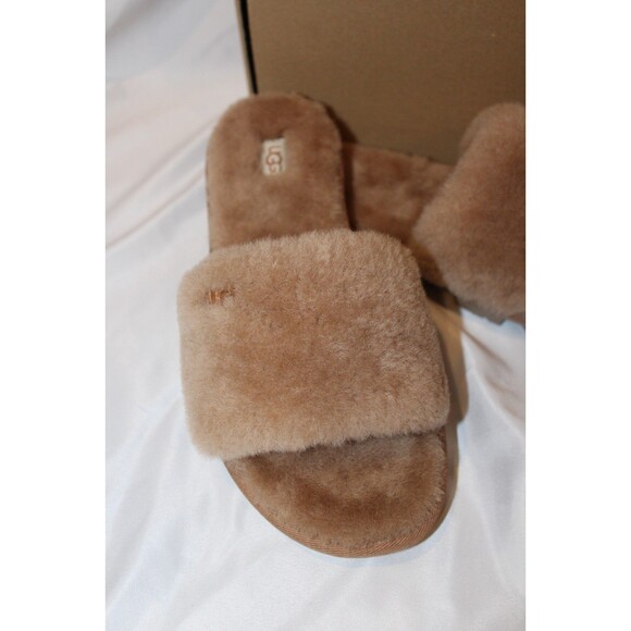 UGG WOMEN'S COZETTA SHEARLING SLIPPER SLIDES NIB CHESTNUT - Picture 5 of 5